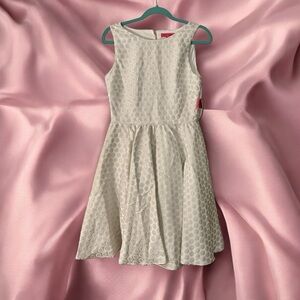 Betsey Johnson white and sliver mini dress. Size 8